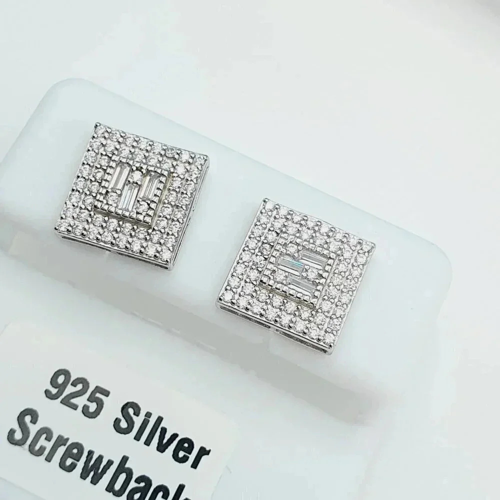 "925 Sterling Silver Cubic Zirconia Earrings, U19254799